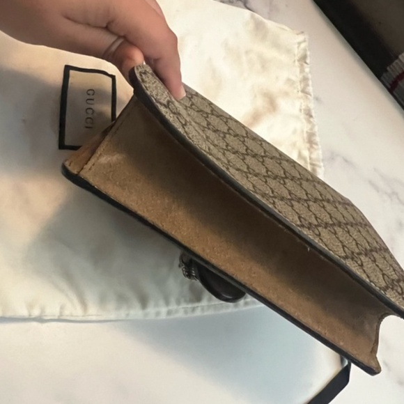 Gucci GG Monogram Mini Dionysus Shoulder Bag Taupe - Picture 10 of 11